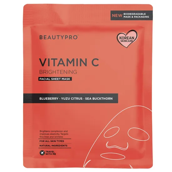 BeautyPro Brightening Collagen Sheet Mask With Vitamin C