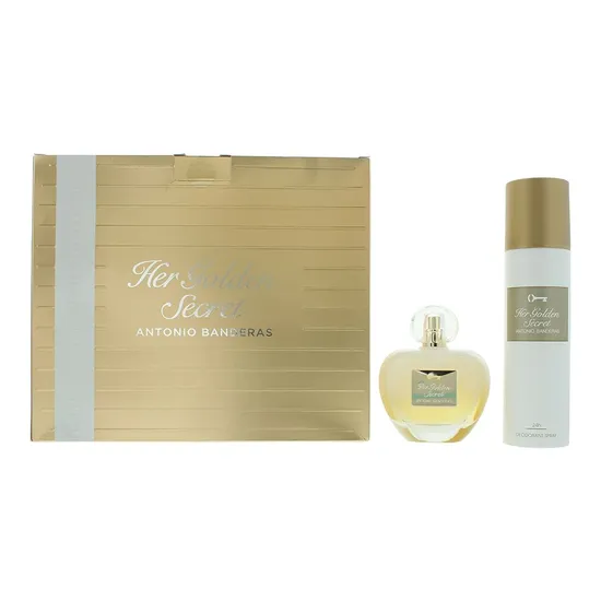 Antonio Banderas Her Golden Secret Eau De Toilette + Deodorant Gift Set