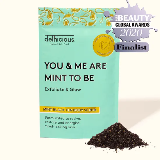 Delhicious Mint Black Tea Body Scrub