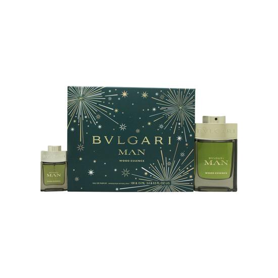 Bvlgari Man Wood Essence Gift Set 100ml Eau De Parfum + 15ml Eau