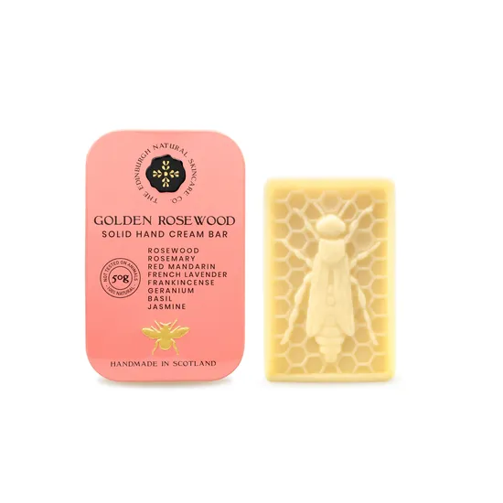 The Edinburgh Natural Skincare Co Edinburgh Skin Care Golden Rosewood Solid Hand Cream Bar