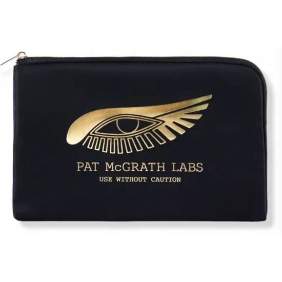 Pat McGrath Labs USE WITHOUT CAUTION Black & Gold Makeup Bag Pouch