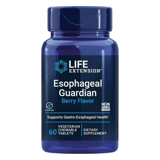 Life Extension Esophageal Guardian Berry Flavour Chew Tablets