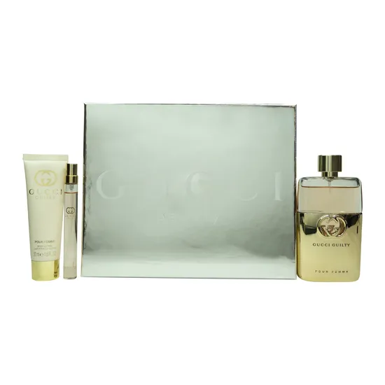 Gucci Guilty Pour Femme Gift Set 90ml Eau De Parfum + 10ml Eau De Parfum + 50ml Body Lotion