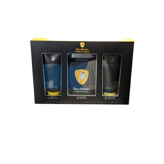 Lamborghini Prestigio Gift Set 125ml Eau De Toilette + 100ml Shower Gel + 100ml Aftershave Balm