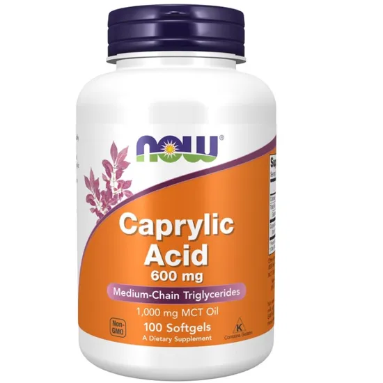NOW Foods Caprylic Acid 600mg Softgels