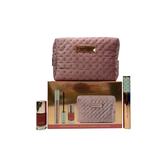 Naj Oleari Gift Set 14ml Wear The Volume Mascara + 8ml Oleo Gel Nail Lacquer 22 Red + Pouch