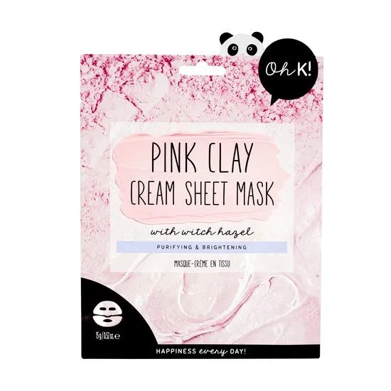 Oh k! Pink Clay & Witch Hazel Cream Sheet Mask