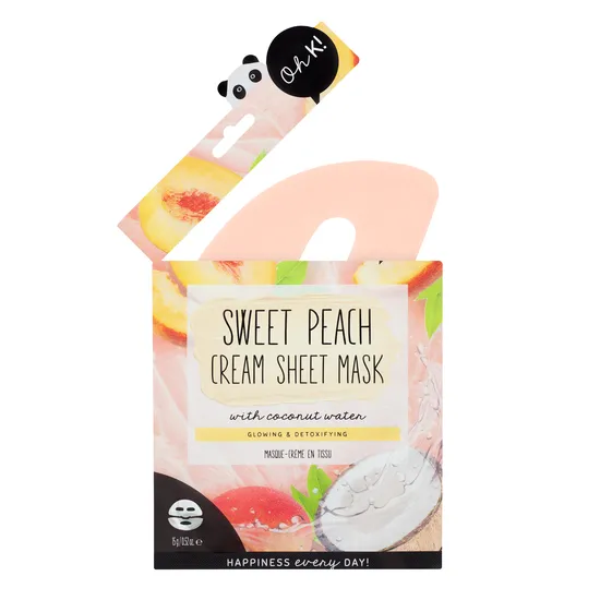 Oh k! Peach & Coconut Water Cream Sheet Mask