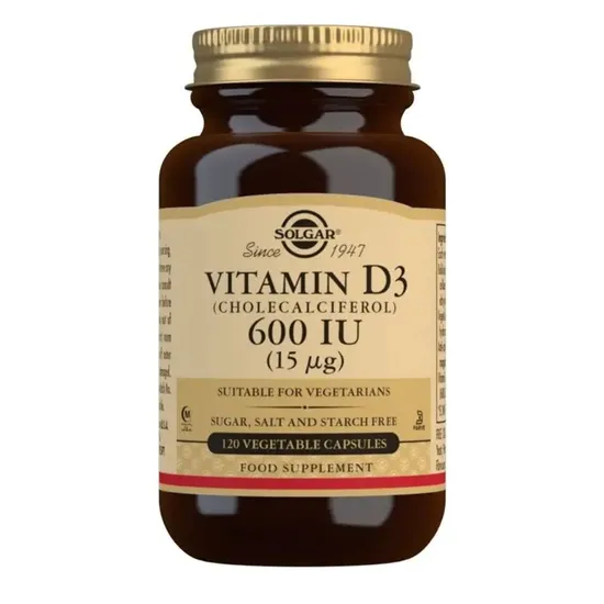 Solgar Vitamin D3 15ug 600iu Vegicaps