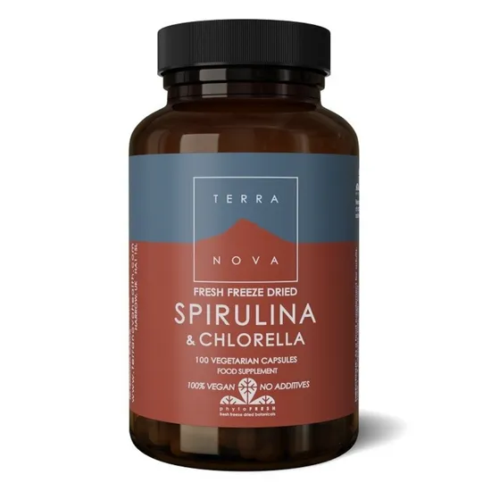 Terranova Spirulina & Chlorella Vegicaps 100 Vegicaps
