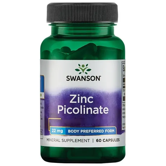 Swanson Zinc Picolinate 22mg Capsules