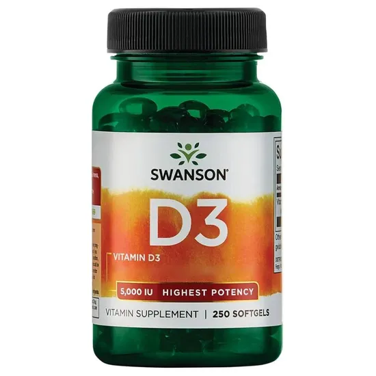 Swanson Vitamin D3 5000iu Softgels