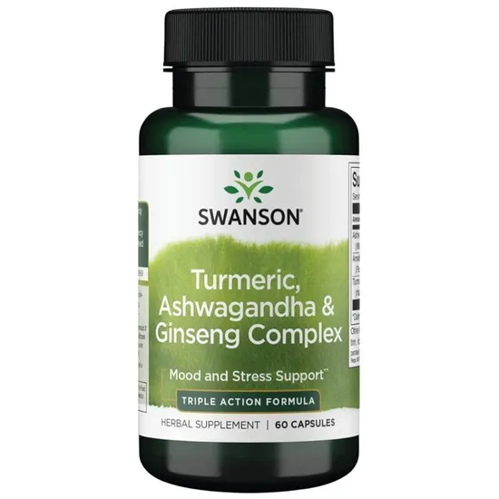 Swanson Turmeric Ashwagandha & Ginseng Complex Capsules