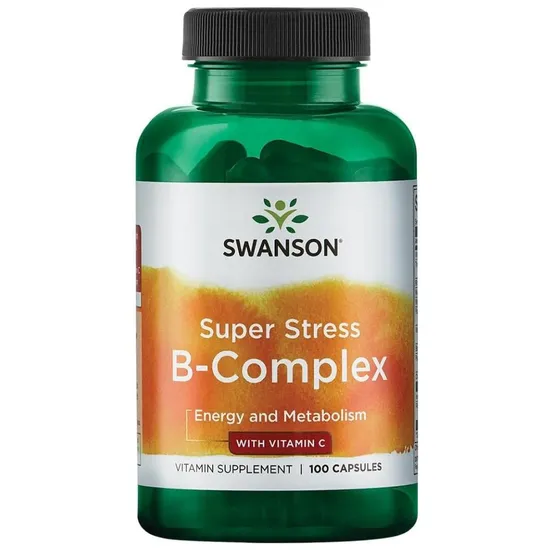 Swanson Super Stress B-Complex With Vitamin C Capsules