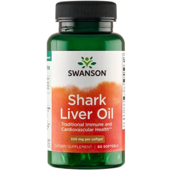 Swanson Shark Liver Oil 550mg Softgels