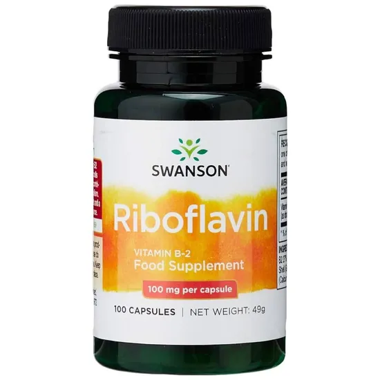 Swanson Riboflavin Vitamin B2 100mg Capsules