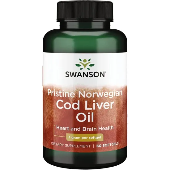 Swanson Pristine Norwegian Cod Liver Oil 1000mg Softgels