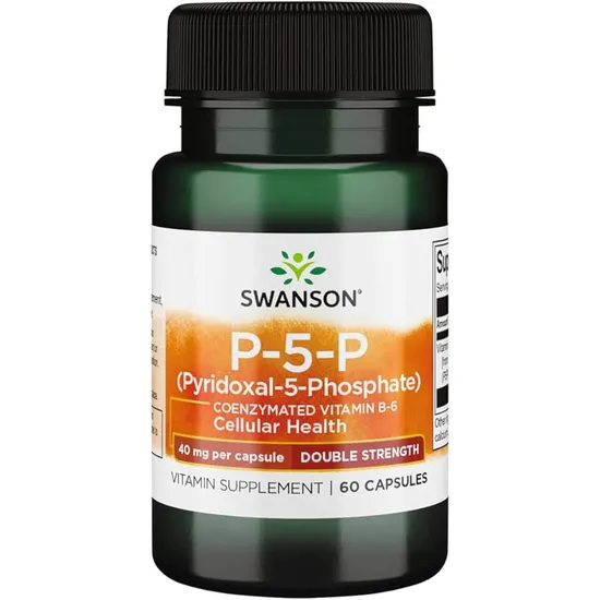 Swanson P-5-P Pyridoxal-5-Phosphate Coenzymated Vitamin B6 40mg Capsules