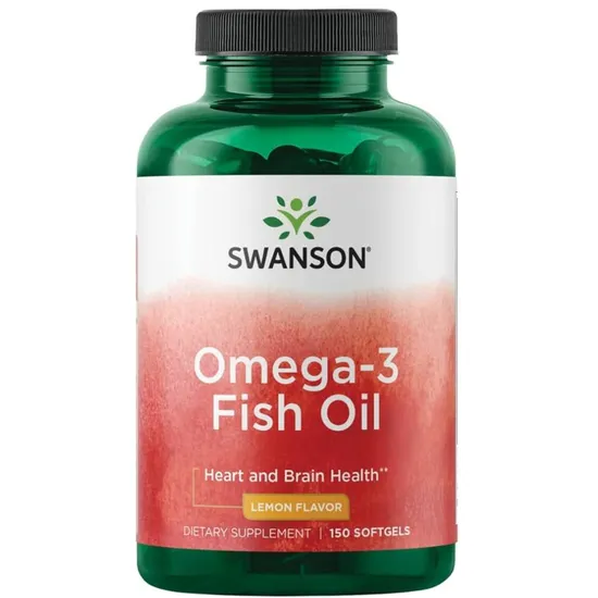 Swanson Omega-3 Fish Oil Lemon Softgels
