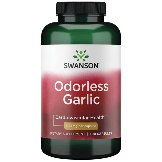 Swanson Odourless Garlic 500mg Capsules