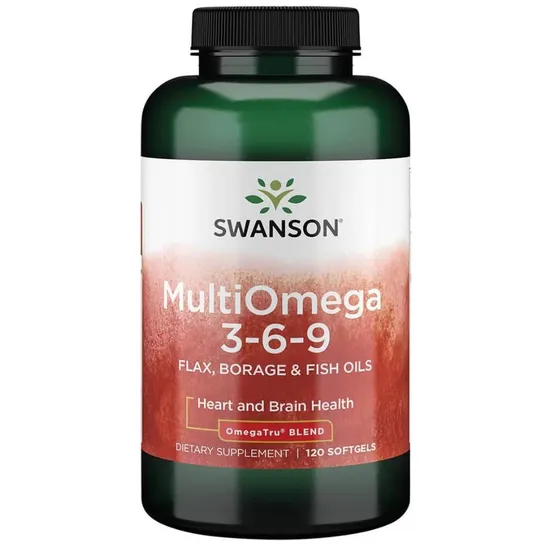 Swanson MultiOmega 3-6-9 Flax & Borage & Fish Oils Softgels