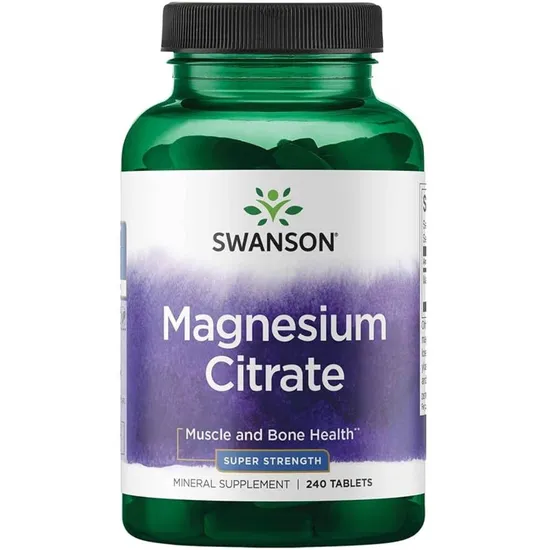 Swanson Magnesium Citrate 225mg Super-Strength Tablets
