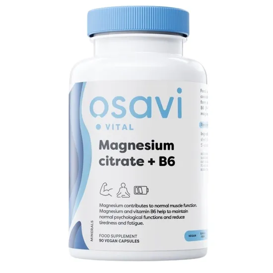 Osavi Magnesium Citrate + B6 375mg + 4.2mg Capsules