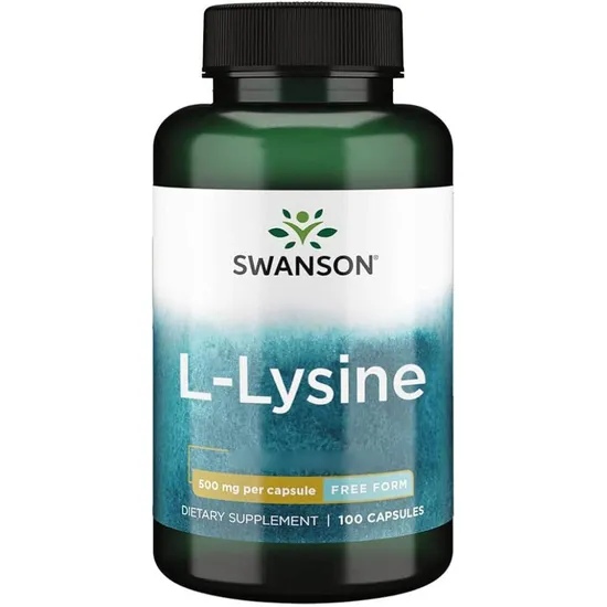 Swanson Lysine 500mg Free-Form Capsules