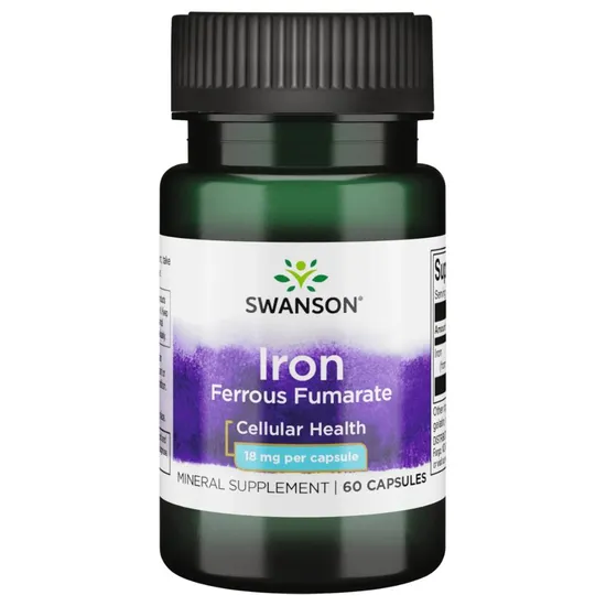 Swanson Iron Ferrous Fumarate 18mg Capsules