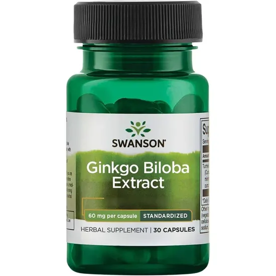 Swanson Ginkgo Biloba Extract 60mg Capsules