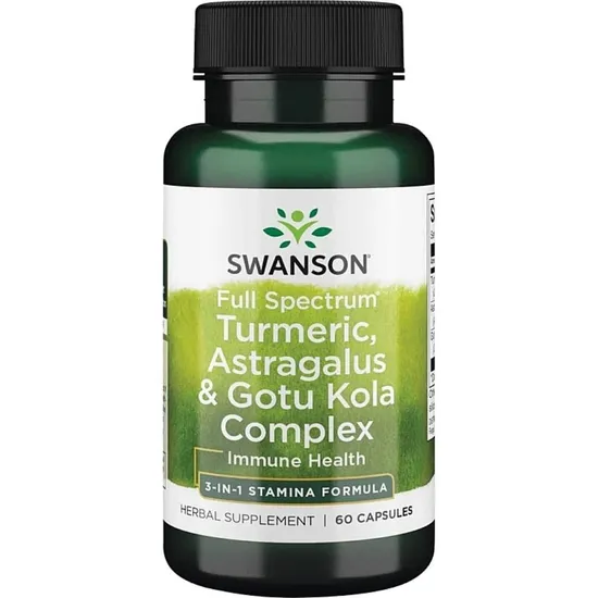 Swanson Full Spectrum Turmeric Astragalus & Gotu Kola Complex Capsules