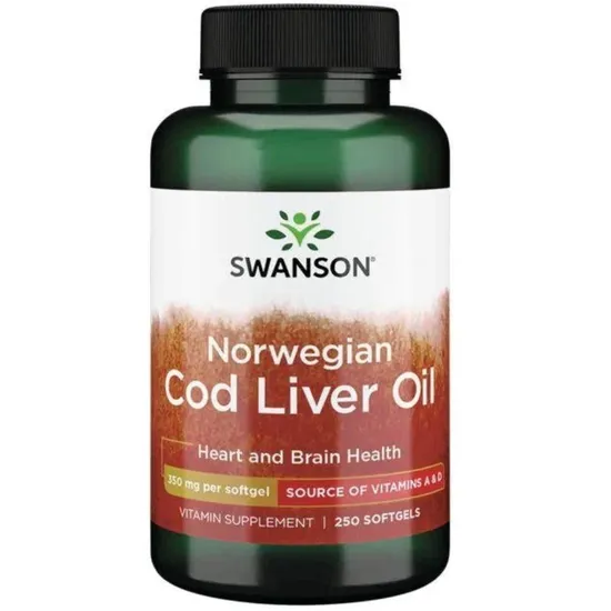 Swanson Cod Liver Oil 350mg Softgels