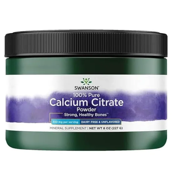 Swanson Calcium Citrate Powder 100% Pure & Dairy-Free