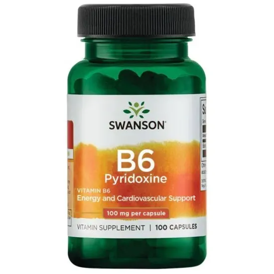 Swanson B6 Pyridoxine 100mg Capsules