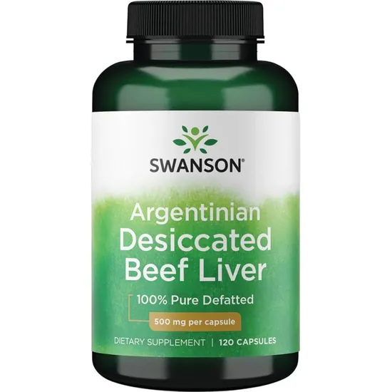 Swanson Argentinian Desiccated Beef Liver 500mg Capsules