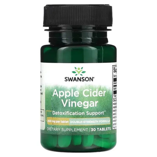 Swanson Apple Cider Vinegar 200mg Double-Strength Tablets