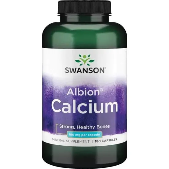 Swanson Albion Calcium 180mg Capsules
