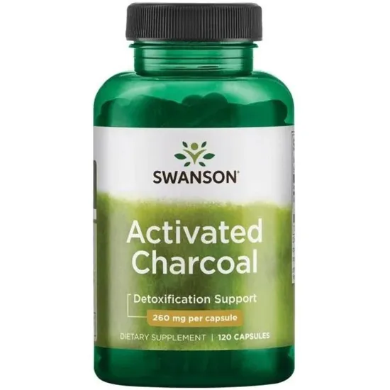 Swanson Activated Charcoal 260mg Capsules