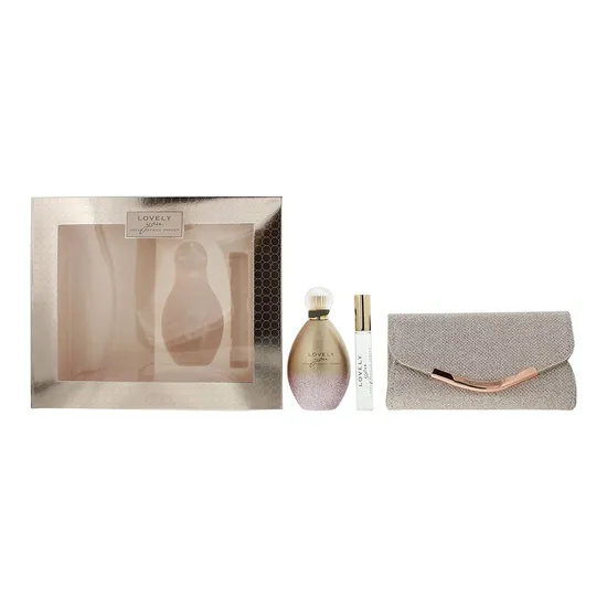 Sarah Jessica Parker Lovely You Gift Set 100ml Eau De Parfum + 10ml Eau De Parfum + Rose Bag