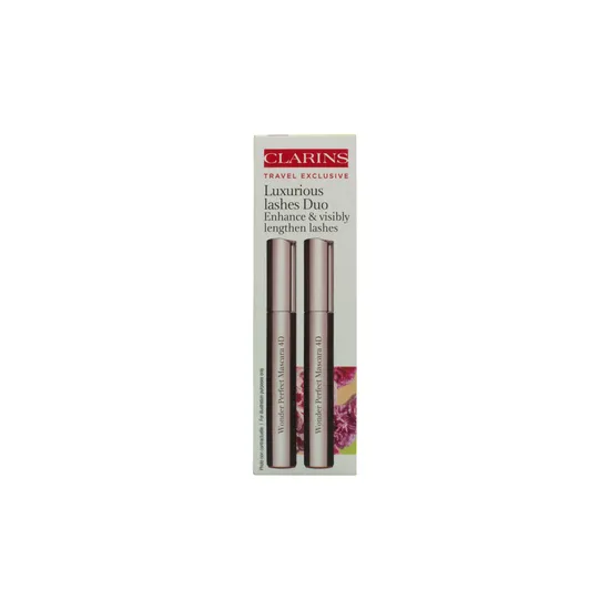 Clarins Wonder Perfect 4d Black Mascara Duo Set Wonder Perfect 4d Black Mascara