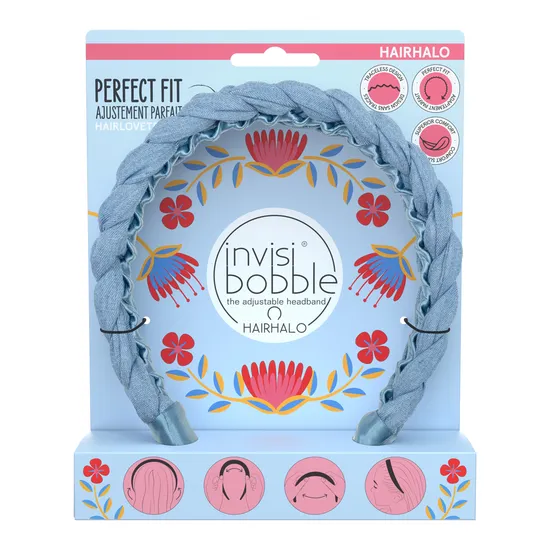 Invisibobble Hair Halo Headband Flores And Bloom Braided Blue