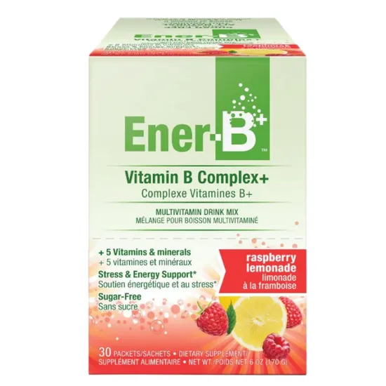 Ener-Life Ener-C Ener-B Vitamin B Complex+ Raspberry Lemonade Sachets