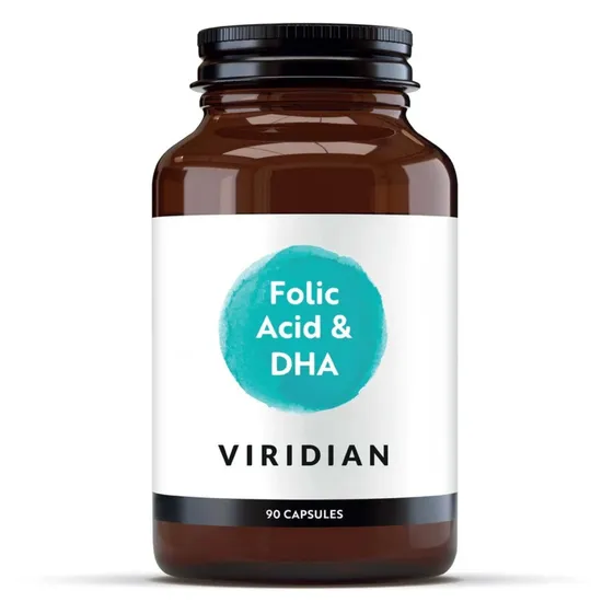 Viridian Folic Acid With DHA Veg Capsules