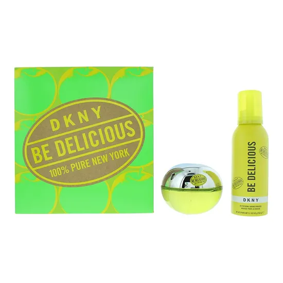 DKNY Be Delicious Gift Set 100ml Eau De Parfum + 150ml Refreshing Shower Mousse