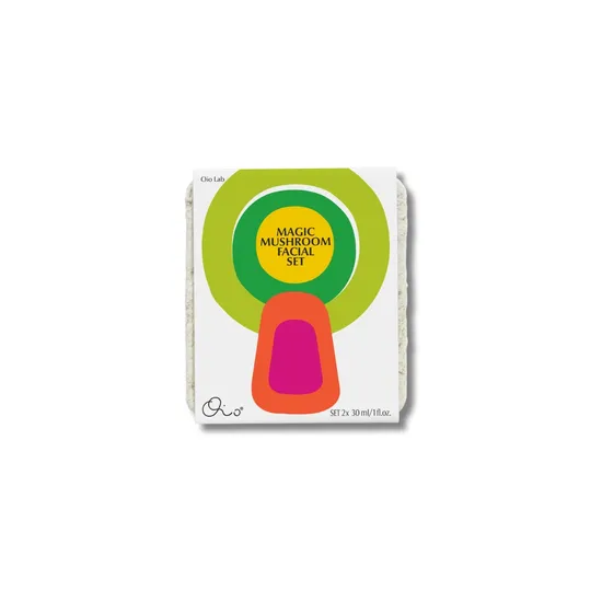 Oio Lab Magic Mushroom Facial Set: Supercharged Glow Serum & Calming Creamy Emulsion