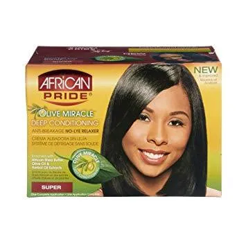African Pride Olive Miracle Anti Breakage Deep Conditioning No Lye Relaxer