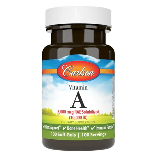 Carlson Labs Vitamin A Solubilized 10, 000iu Softgels