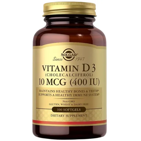 Solgar Vitamin D3 10ug 400iu Softgels
