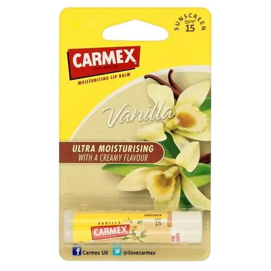 Carmex Ultra Moisturising Lip Balm Stick Spf 15 Vanilla